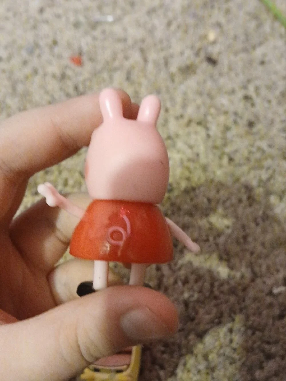 Peppa Pig Red Dress Figure with Yellow Toy Car - Kids Toy